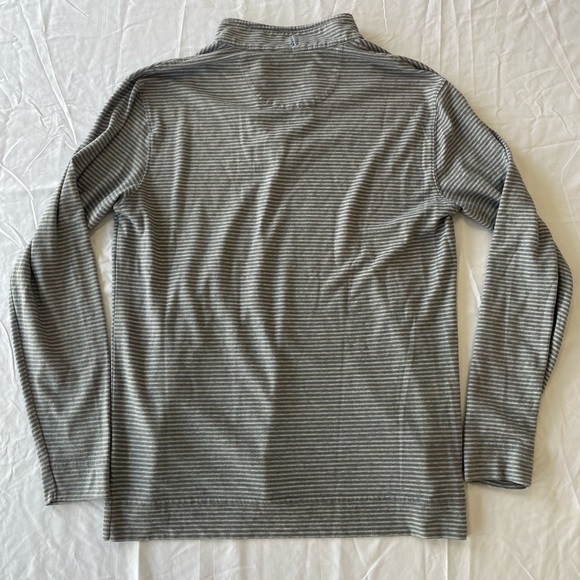 Johnnie-O Quarter Zip Striped Blue/Gray Size Small - Picture 4 of 6